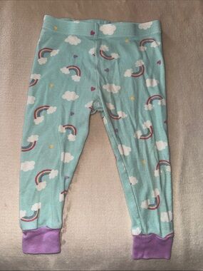 Kids Light Blue Rainbow Cloud Pajama Pants